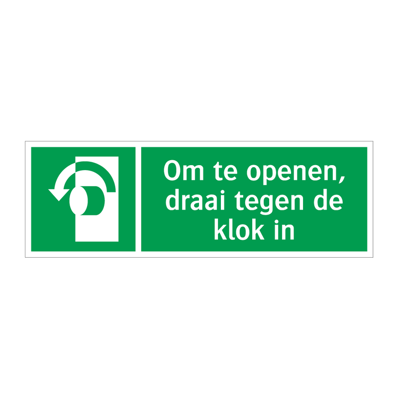 Om te openen, draai tegen de klok in