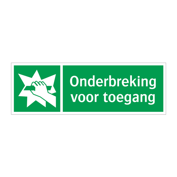 Onderbreking voor toegang