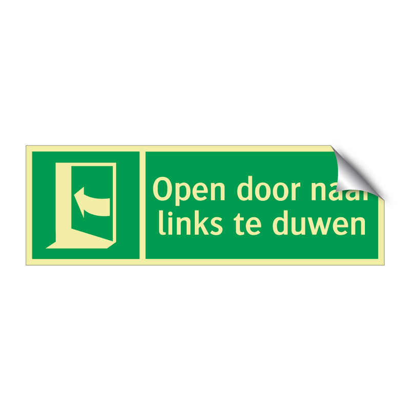 Open door naar links te duwen