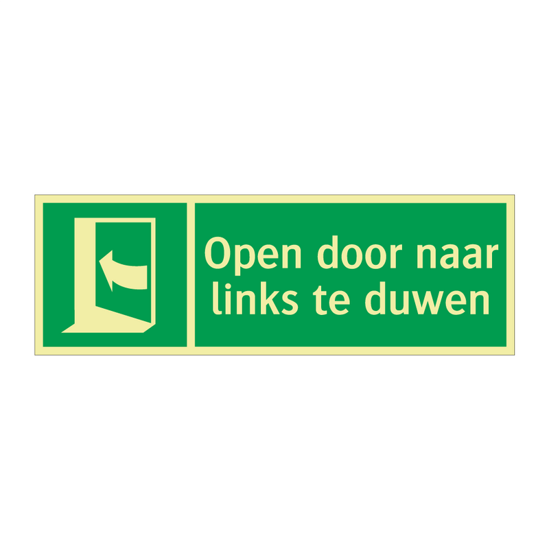 Open door naar links te duwen