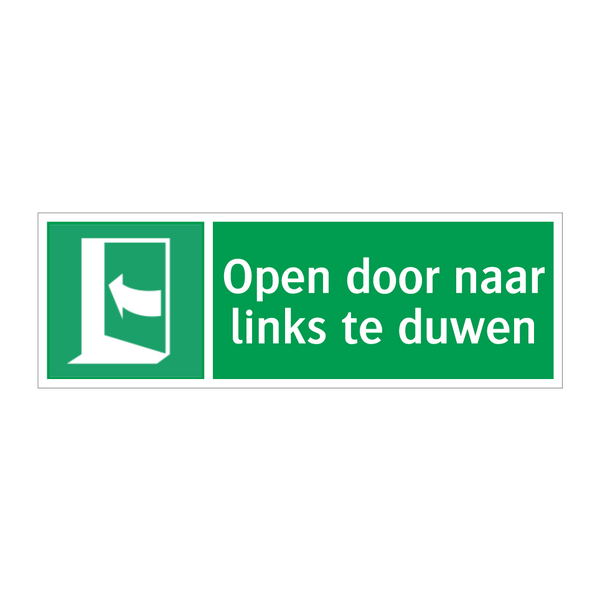 Open door naar links te duwen