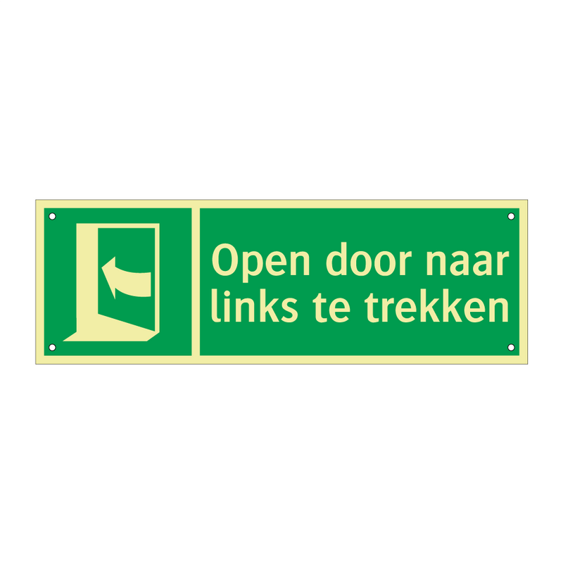 Open door naar links te trekken