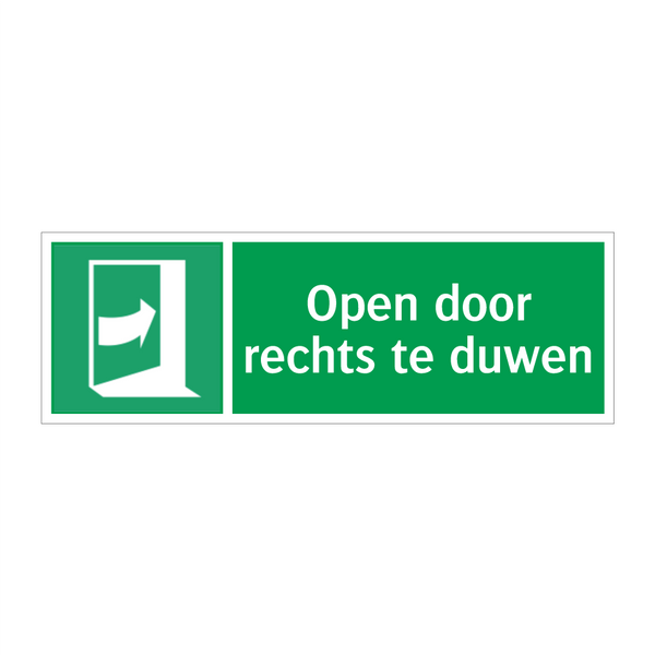 Open door rechts te duwen