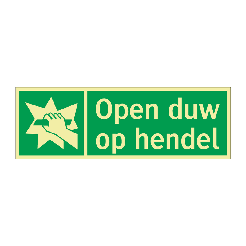 Open duw op hendel