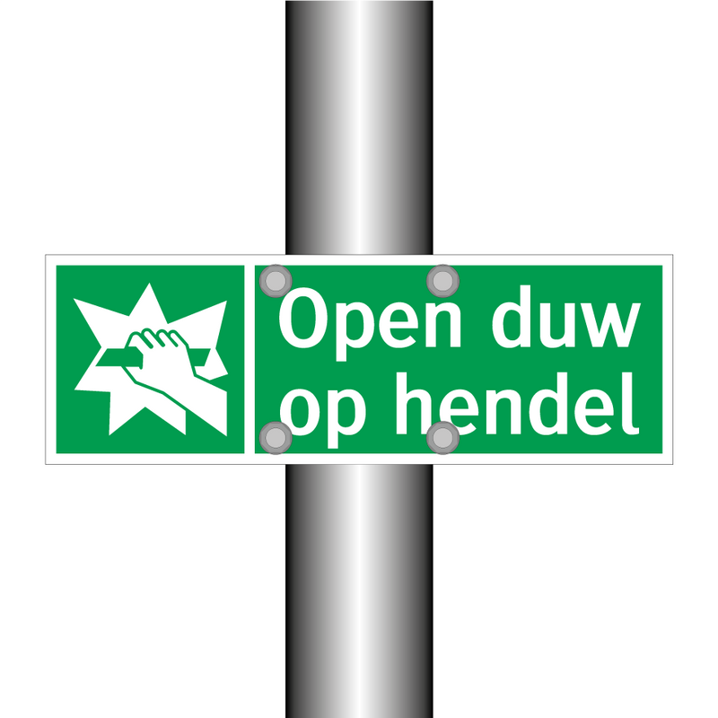 Open duw op hendel