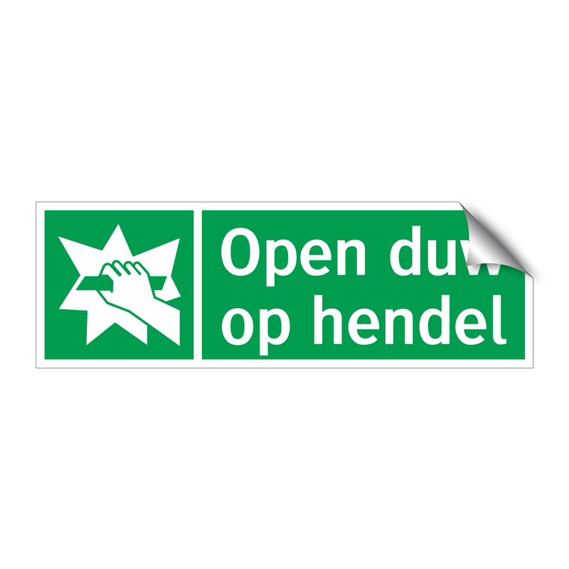 Open duw op hendel