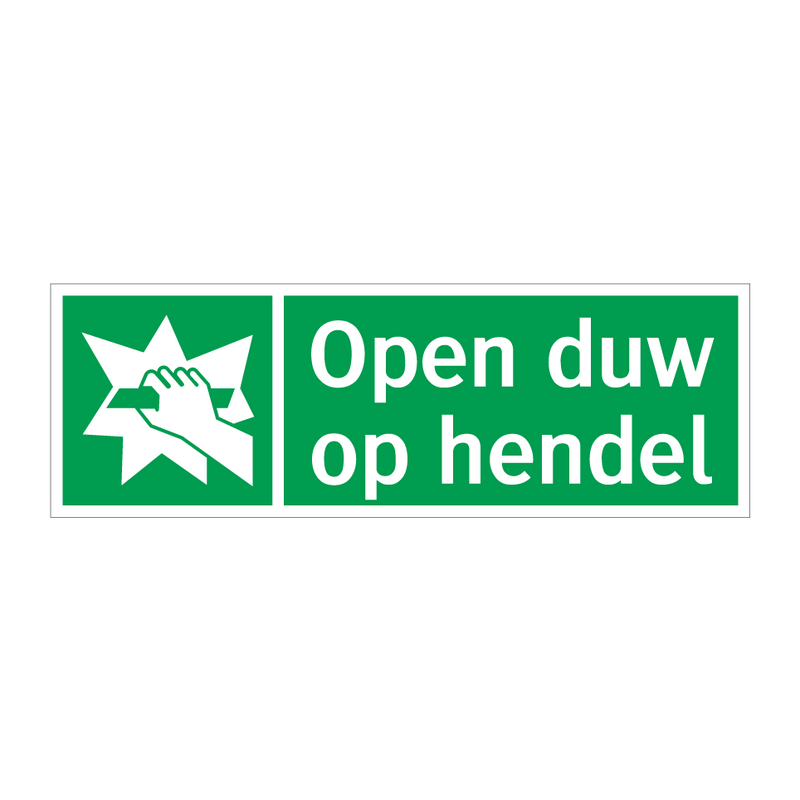 Open duw op hendel