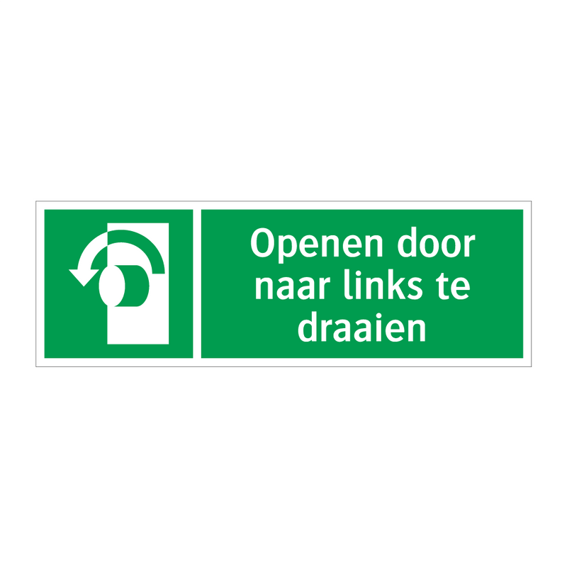 Openen door naar links te draaien