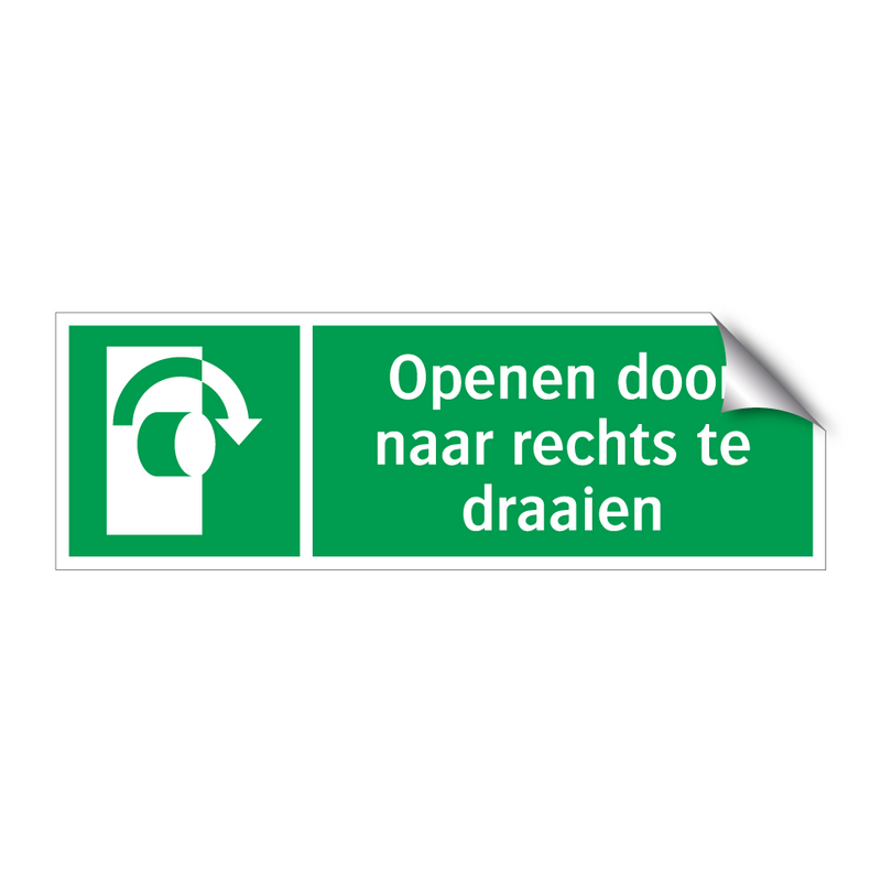 Openen door naar rechts te draaien