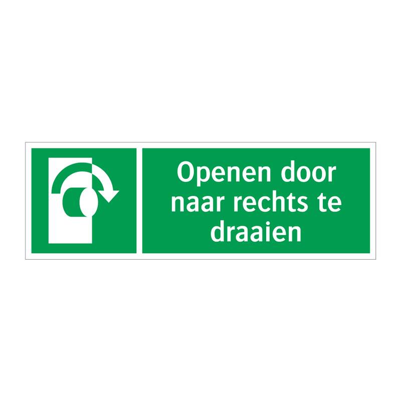 Openen door naar rechts te draaien