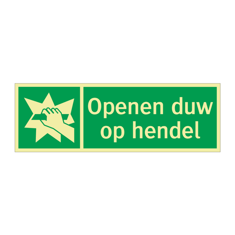 Openen duw op hendel