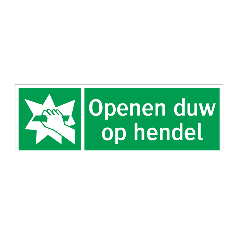 Openen duw op hendel