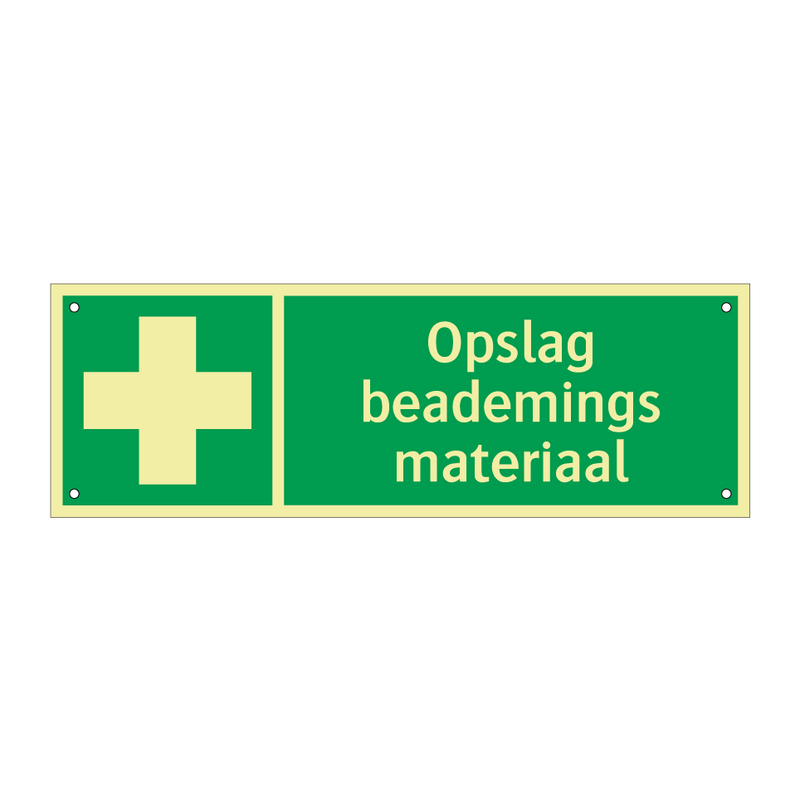 Opslag beademings materiaal