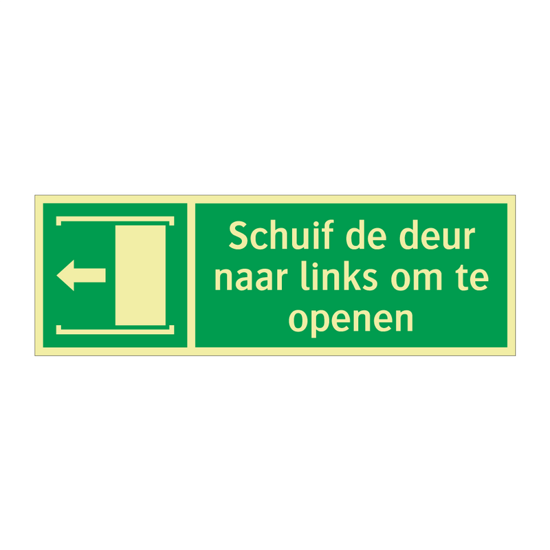 Schuif de deur naar links om te openen