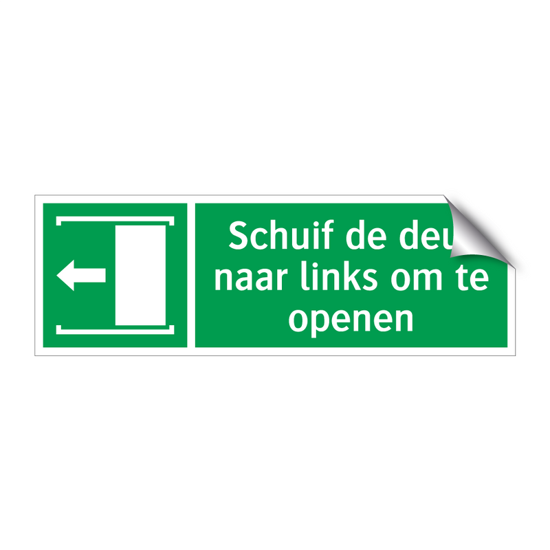 Schuif de deur naar links om te openen