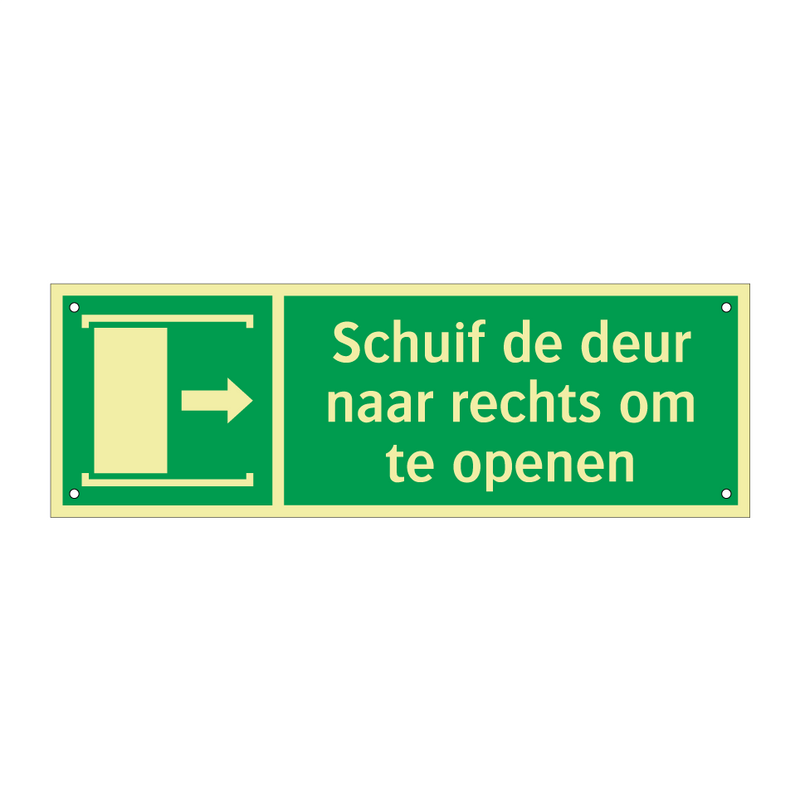 Schuif de deur naar rechts om te openen