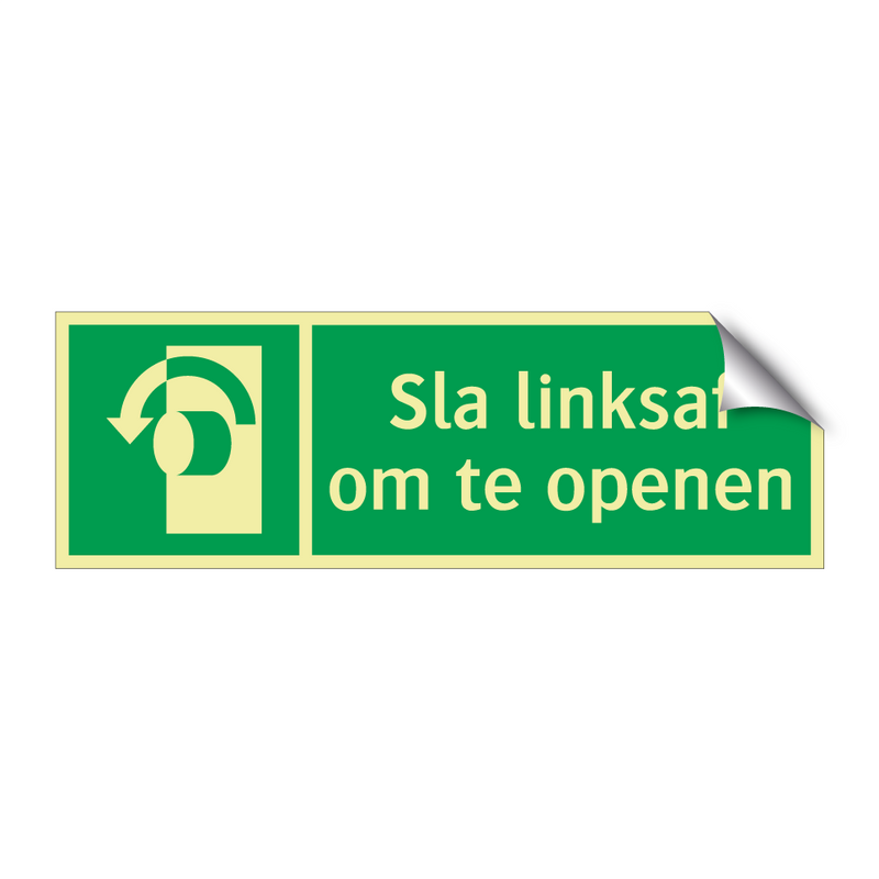 Sla linksaf om te openen