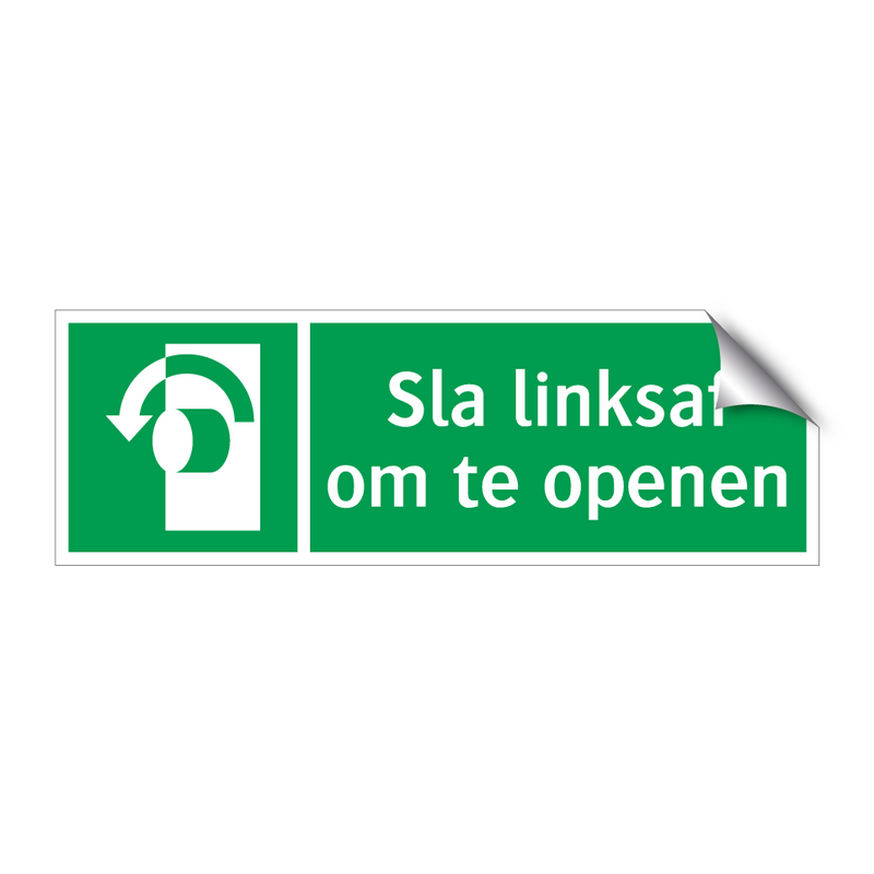 Sla linksaf om te openen