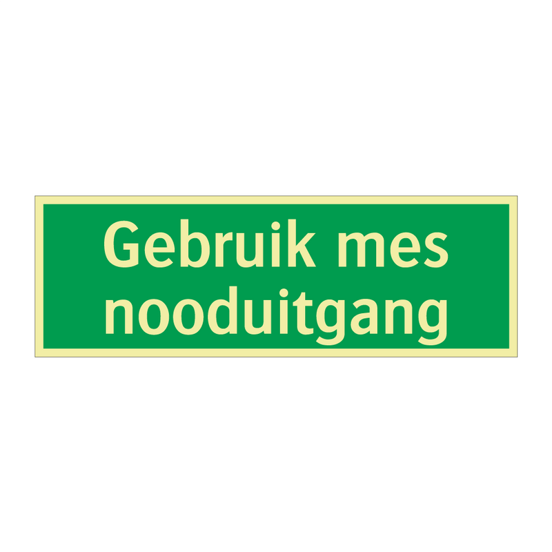 Gebruik mes nooduitgang