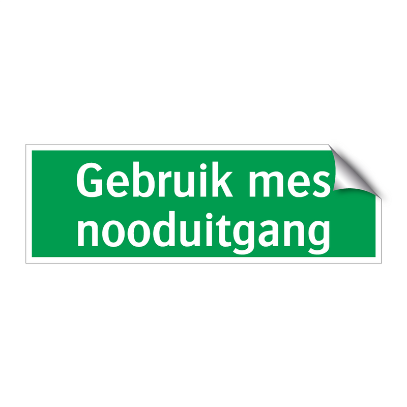 Gebruik mes nooduitgang