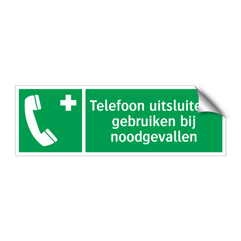 Telefoon uitsluitend gebruiken bij noodgevallen