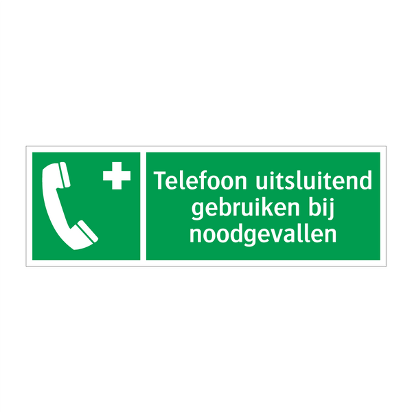 Telefoon uitsluitend gebruiken bij noodgevallen