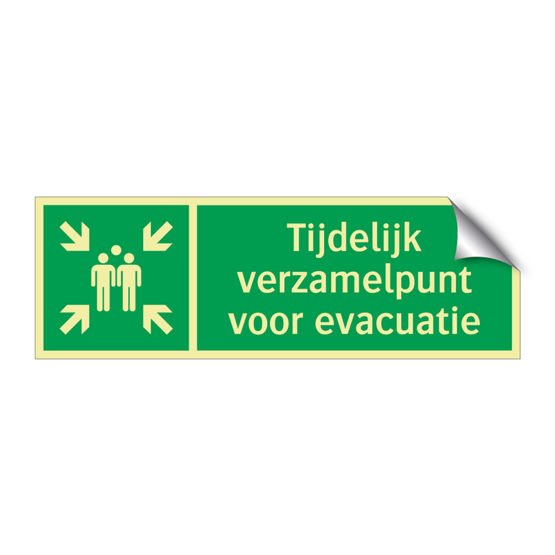 Tijdelijk verzamelpunt voor evacuatie