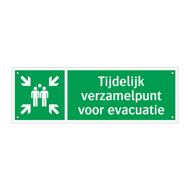 Tijdelijk verzamelpunt voor evacuatie