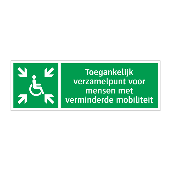 Toegankelijk verzamelpunt voor mensen met verminderde mobiliteit