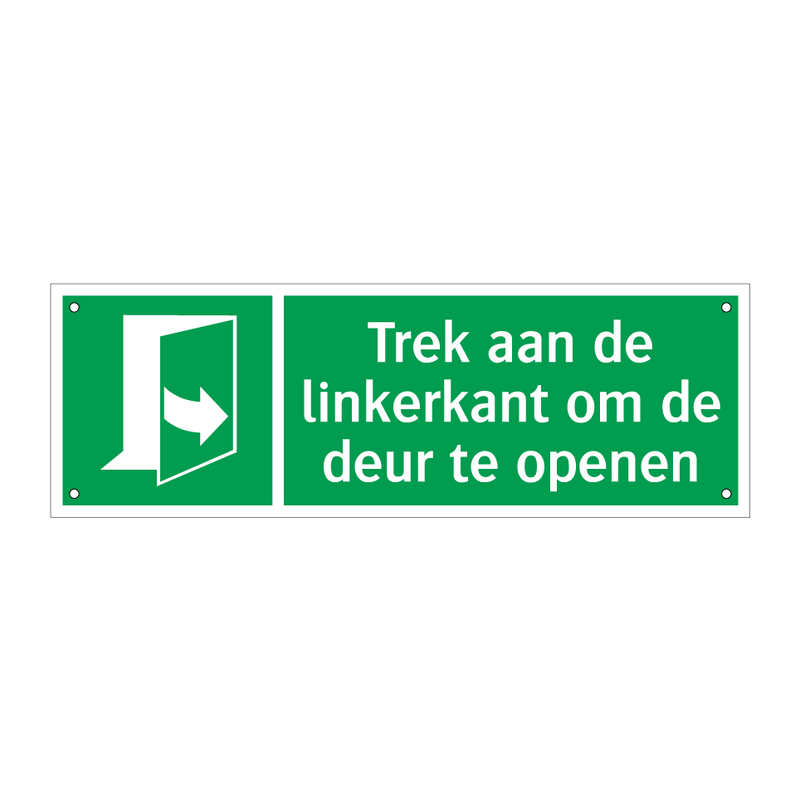 Trek aan de linkerkant om de deur te openen