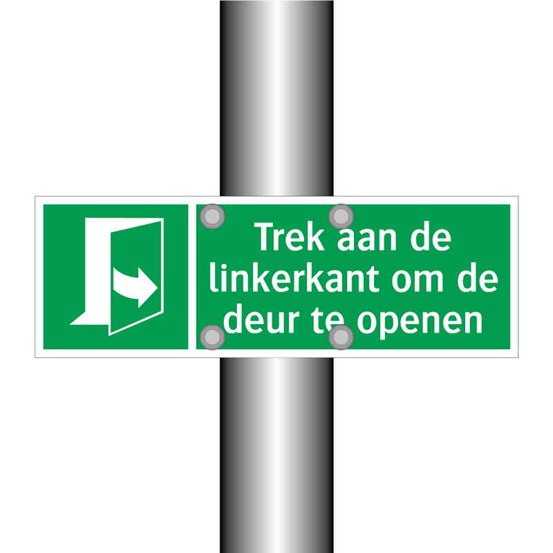 Trek aan de linkerkant om de deur te openen