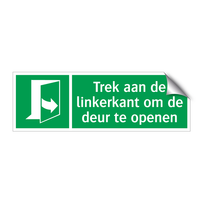 Trek aan de linkerkant om de deur te openen