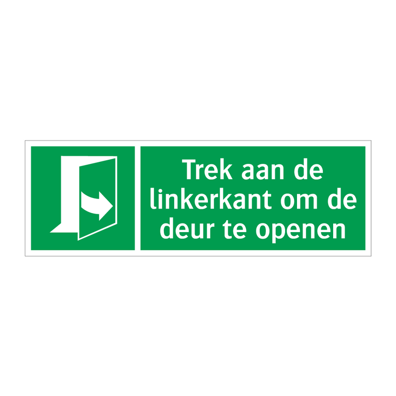 Trek aan de linkerkant om de deur te openen