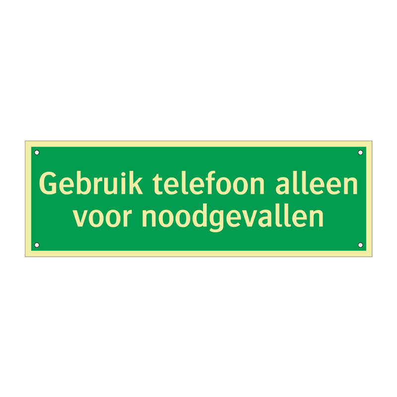 Gebruik telefoon alleen voor noodgevallen & Gebruik telefoon alleen voor noodgevallen