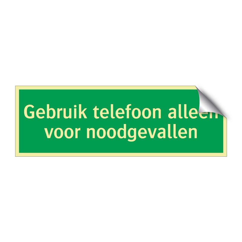 Gebruik telefoon alleen voor noodgevallen & Gebruik telefoon alleen voor noodgevallen