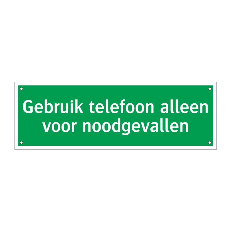 Gebruik telefoon alleen voor noodgevallen & Gebruik telefoon alleen voor noodgevallen