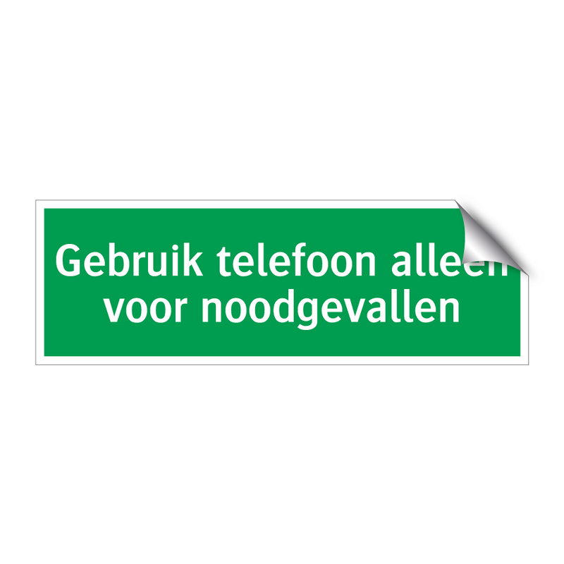 Gebruik telefoon alleen voor noodgevallen & Gebruik telefoon alleen voor noodgevallen