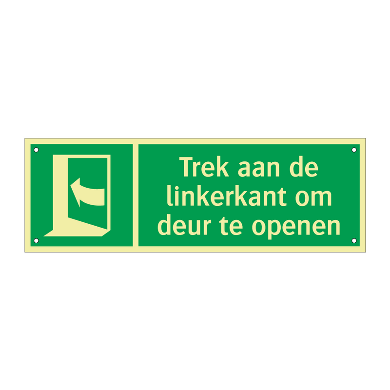 Trek aan de linkerkant om deur te openen