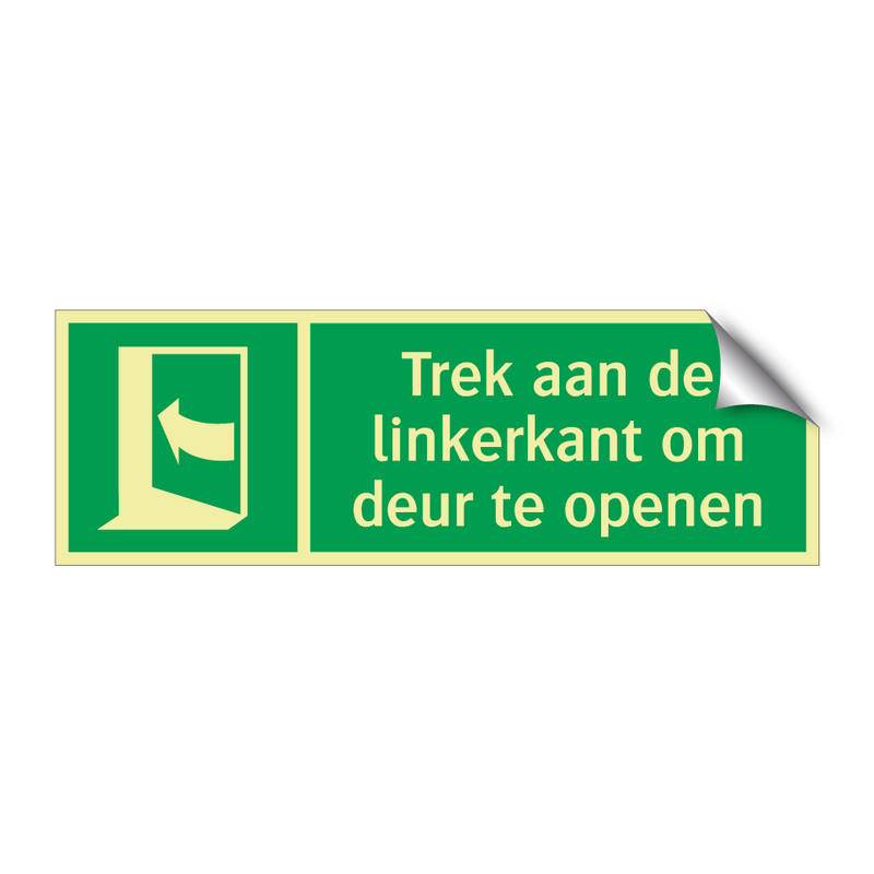 Trek aan de linkerkant om deur te openen