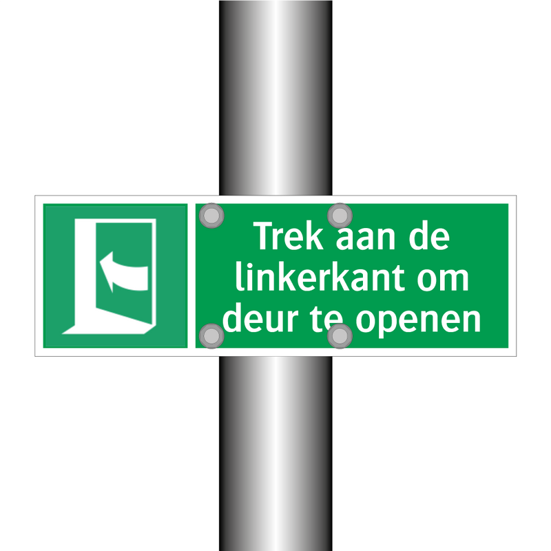 Trek aan de linkerkant om deur te openen