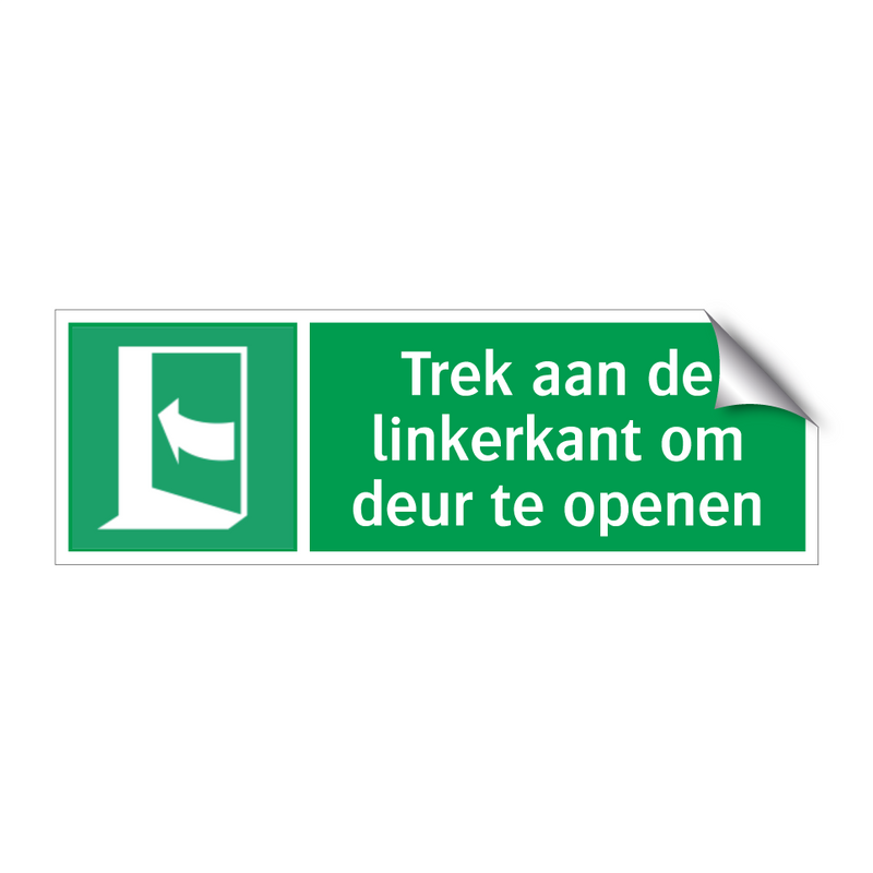 Trek aan de linkerkant om deur te openen