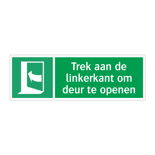 Trek aan de linkerkant om deur te openen