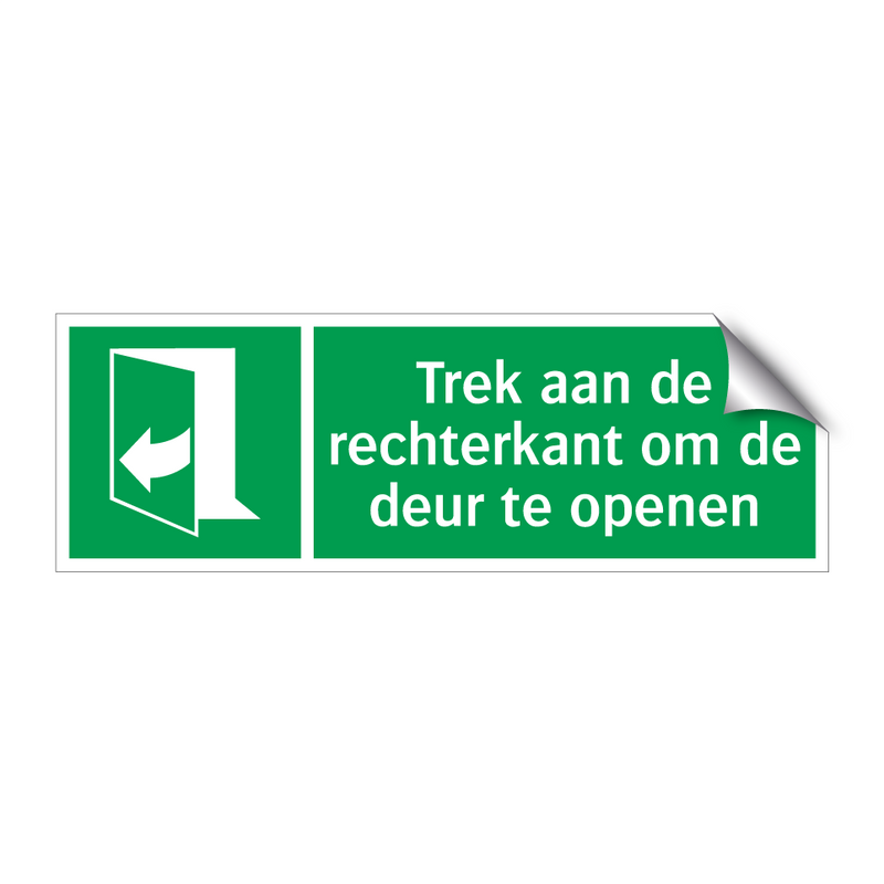 Trek aan de rechterkant om de deur te openen