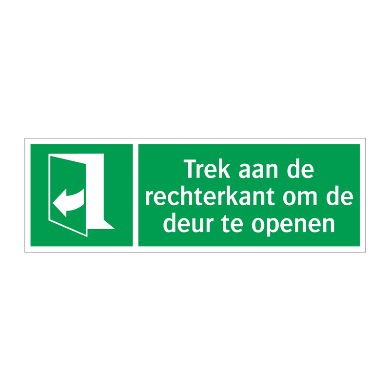 Trek aan de rechterkant om de deur te openen