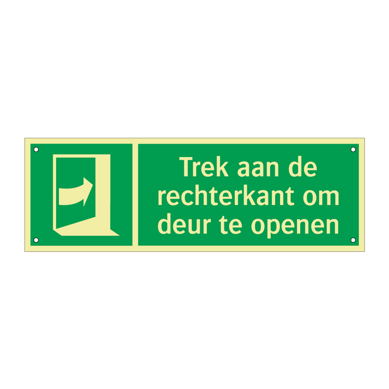 Trek aan de rechterkant om deur te openen