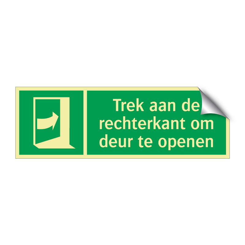 Trek aan de rechterkant om deur te openen