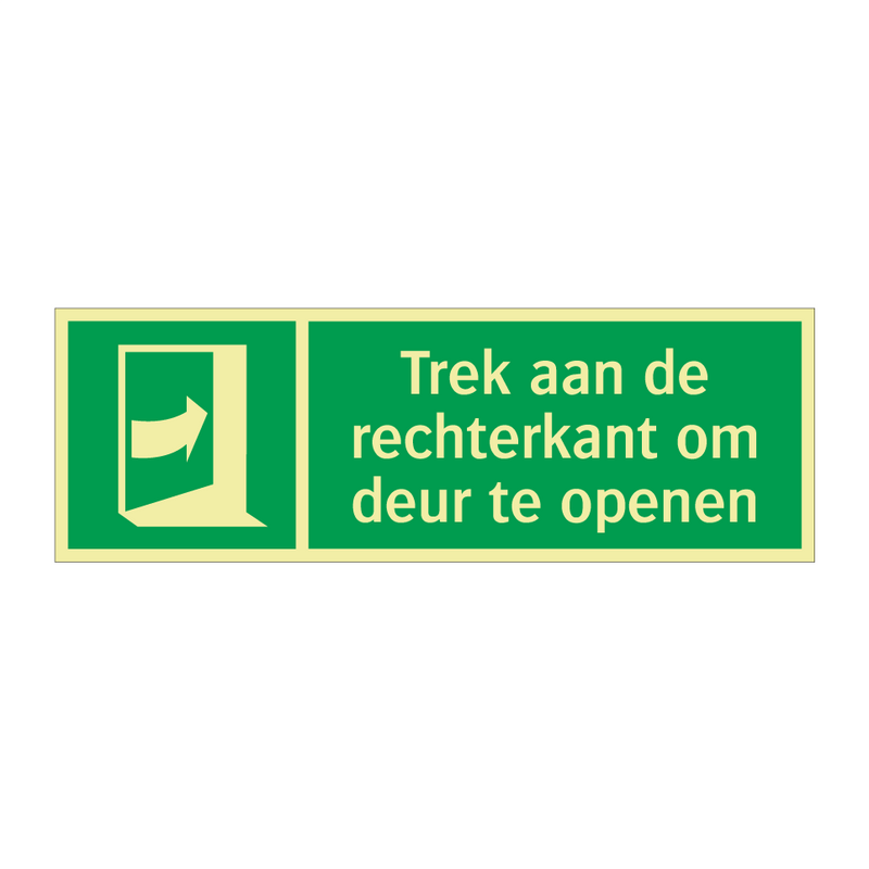 Trek aan de rechterkant om deur te openen