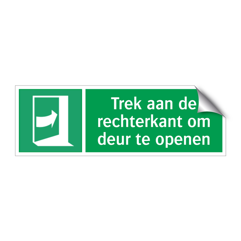 Trek aan de rechterkant om deur te openen