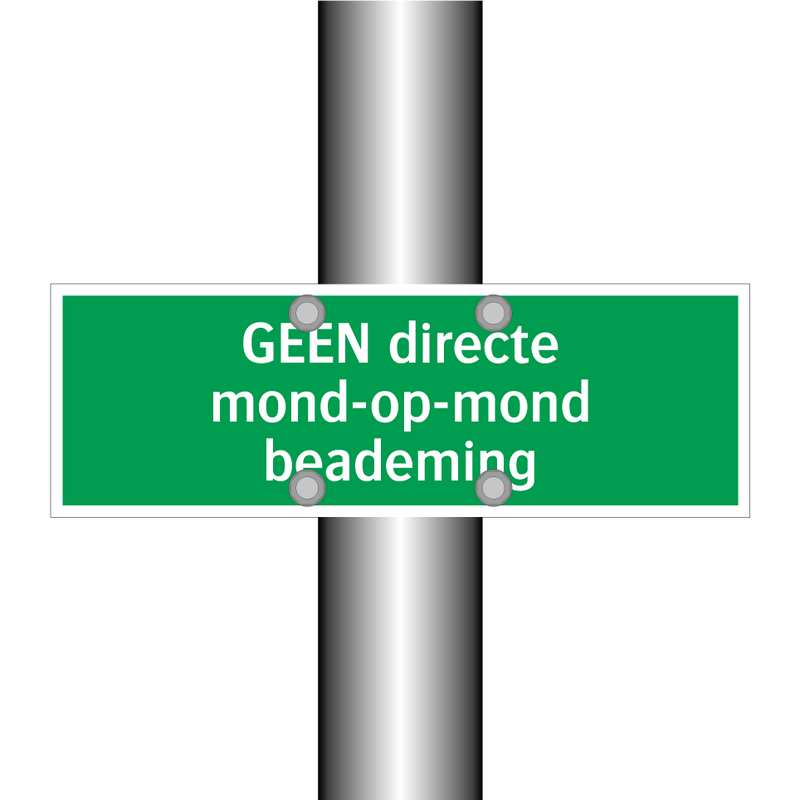 GEEN directe mond-op-mond beademing