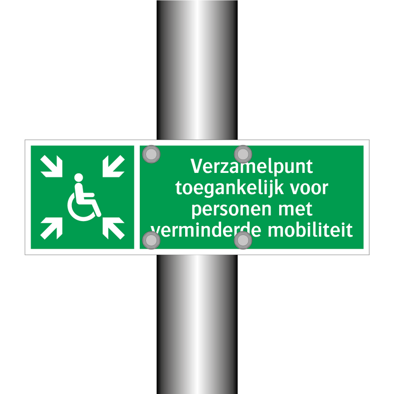 Verzamelpunt toegankelijk voor personen met verminderde mobiliteit